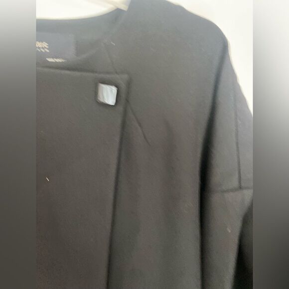 Zara 3/4 sleeve black asymmetrical front jacket size medium - Picture 10 of 16